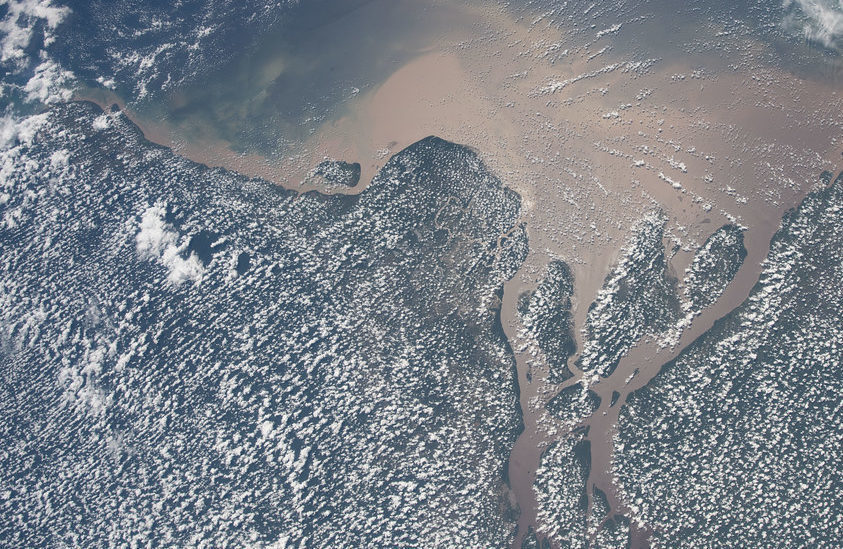 The northeast coast of Brazil and the Amazon River